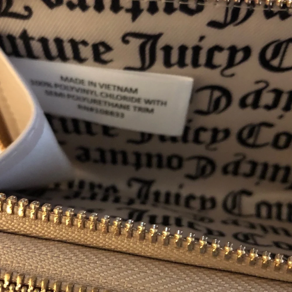 Juicy Couture Sandstone Summer Garden Double Medium ZA Wallet Flower Charm NWT
